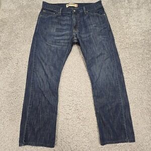Levis Mens 514 Slim Straight Jeans Medium‎ Wash 36×29 (fits 34×29) Denim Grunge